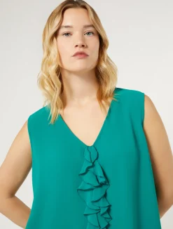 New Marina Rinaldi Georgette top JADE