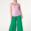 Discount Marina Rinaldi Georgette trousers GREEN