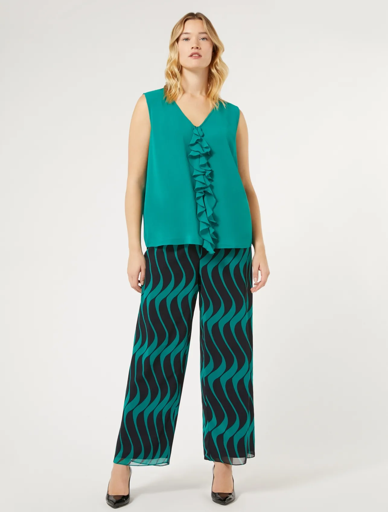 Hot Marina Rinaldi Georgette trousers ULTRAMARINE