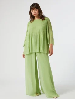 Online Marina Rinaldi Georgette trousers OLIVEGREEN