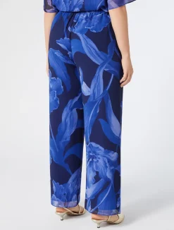 Outlet Marina Rinaldi Georgette trousers MIDNIGHTBLUE