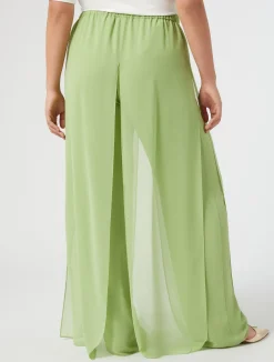 Online Marina Rinaldi Georgette trousers OLIVEGREEN