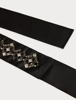 Discount Marina Rinaldi Gros-grain belt BLACK