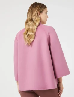 Fashion Marina Rinaldi Heavy double-faced wool and cashmere jacket CYCLAMEN