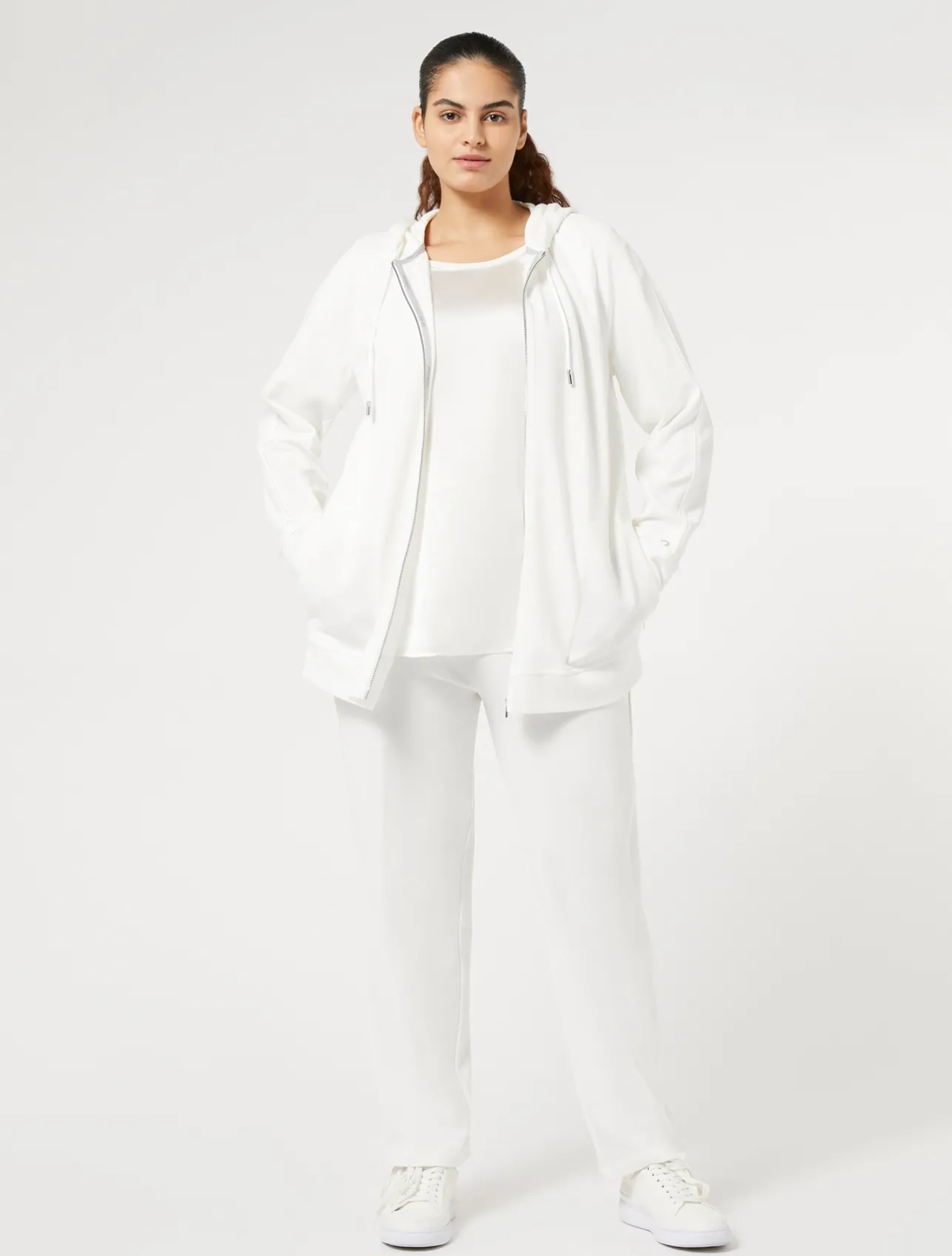 Hot Marina Rinaldi Interlock jersey sweatshirt WHITE