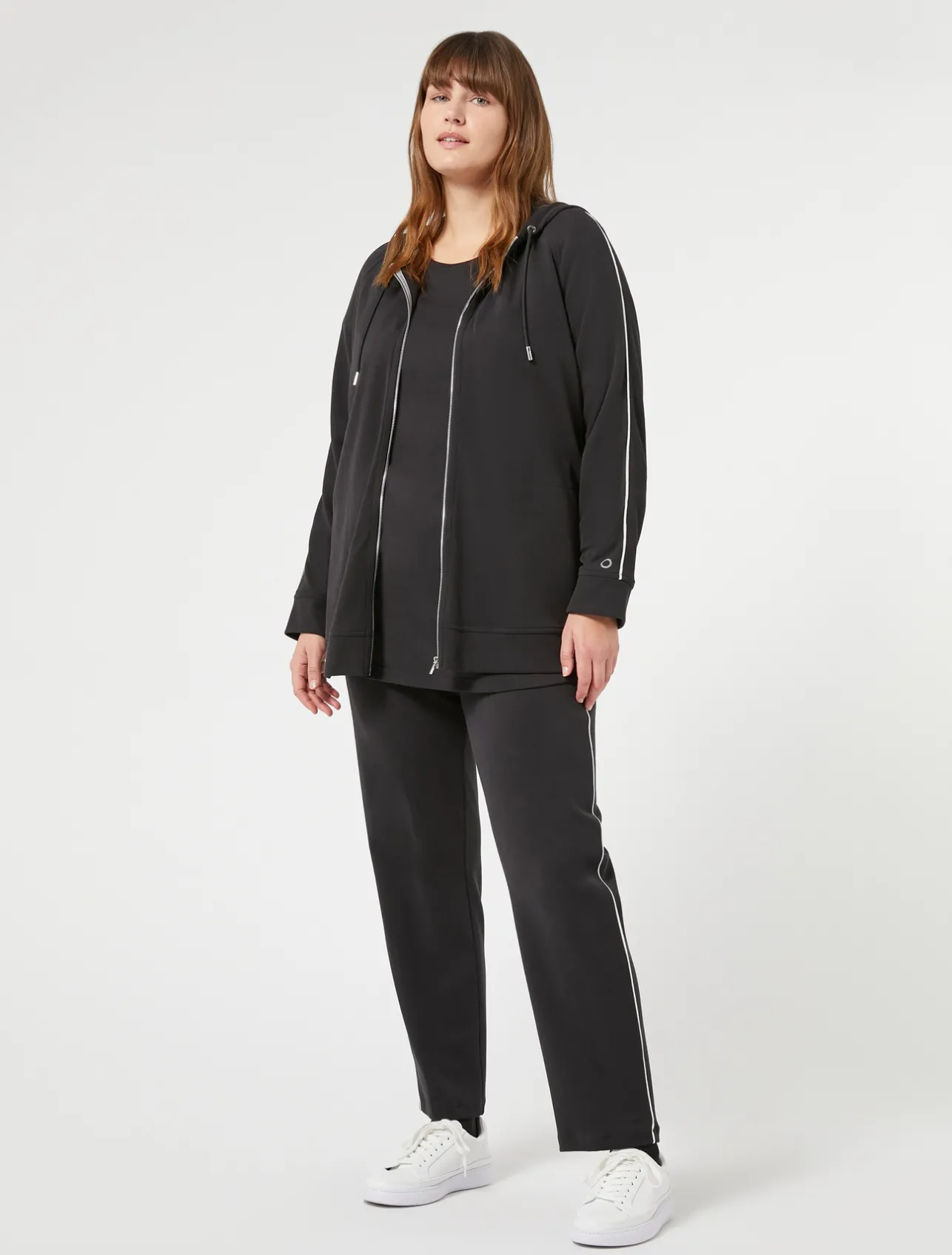 Hot Marina Rinaldi Interlock jersey sweatshirt BLACK