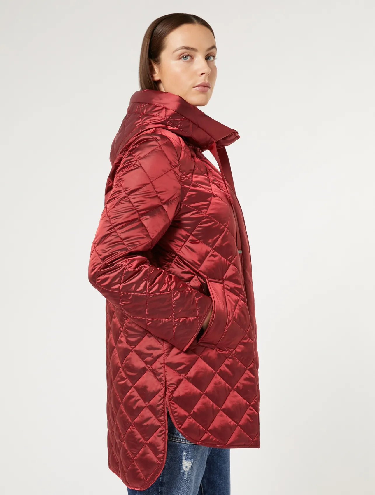 Outlet Marina Rinaldi Iridescent fabric lining RED