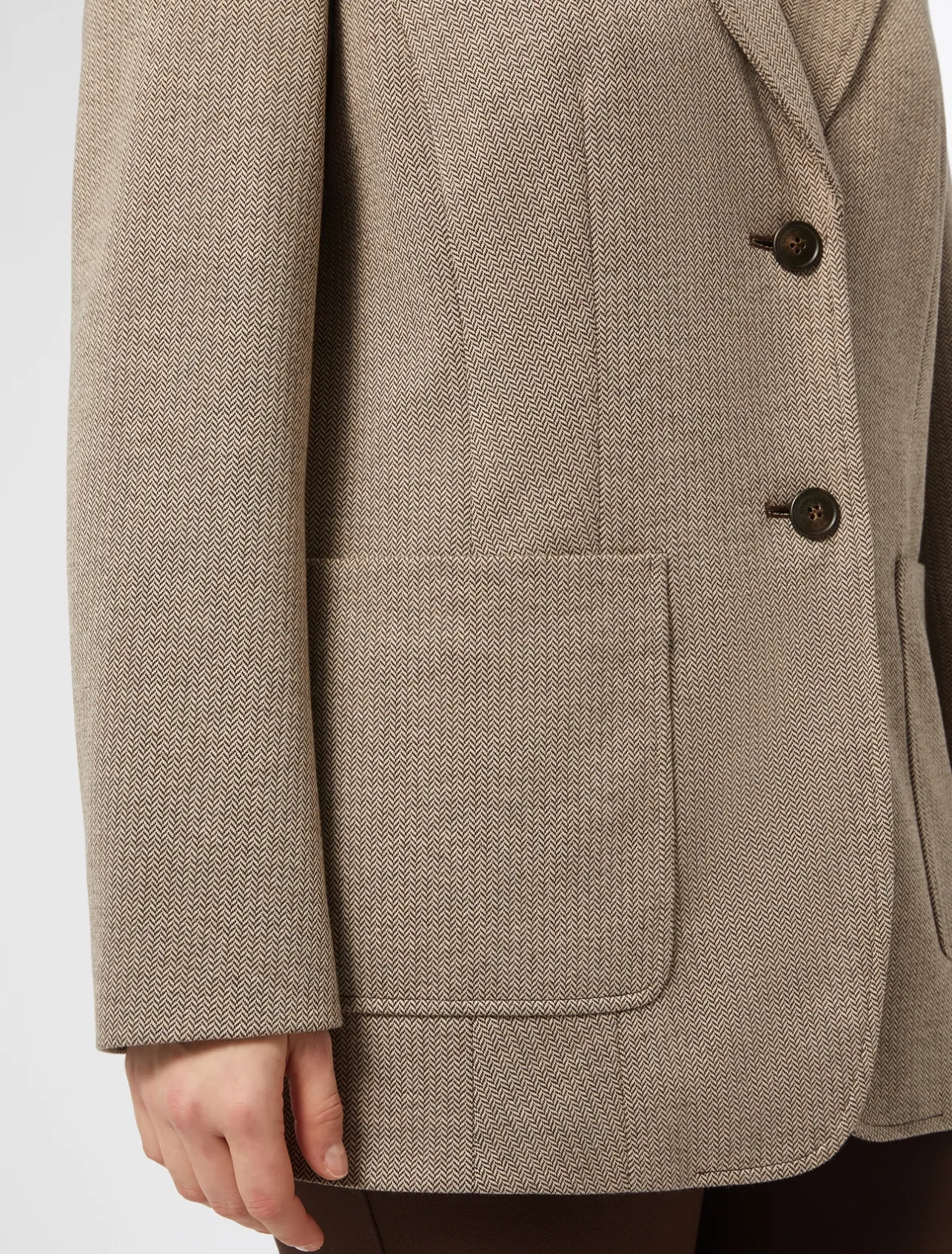 Outlet Marina Rinaldi Jacquard blazer jacket DARKBROWN