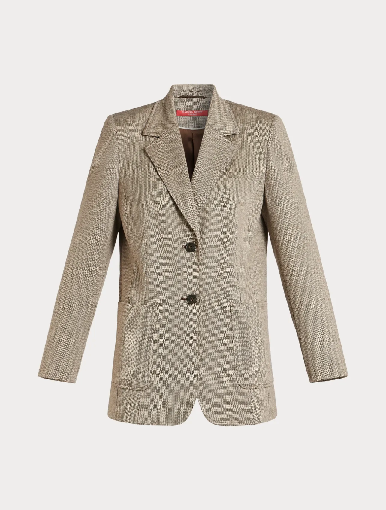 Outlet Marina Rinaldi Jacquard blazer jacket DARKBROWN