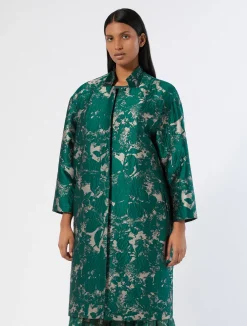 Online Marina Rinaldi Jacquard duster coat NUDO