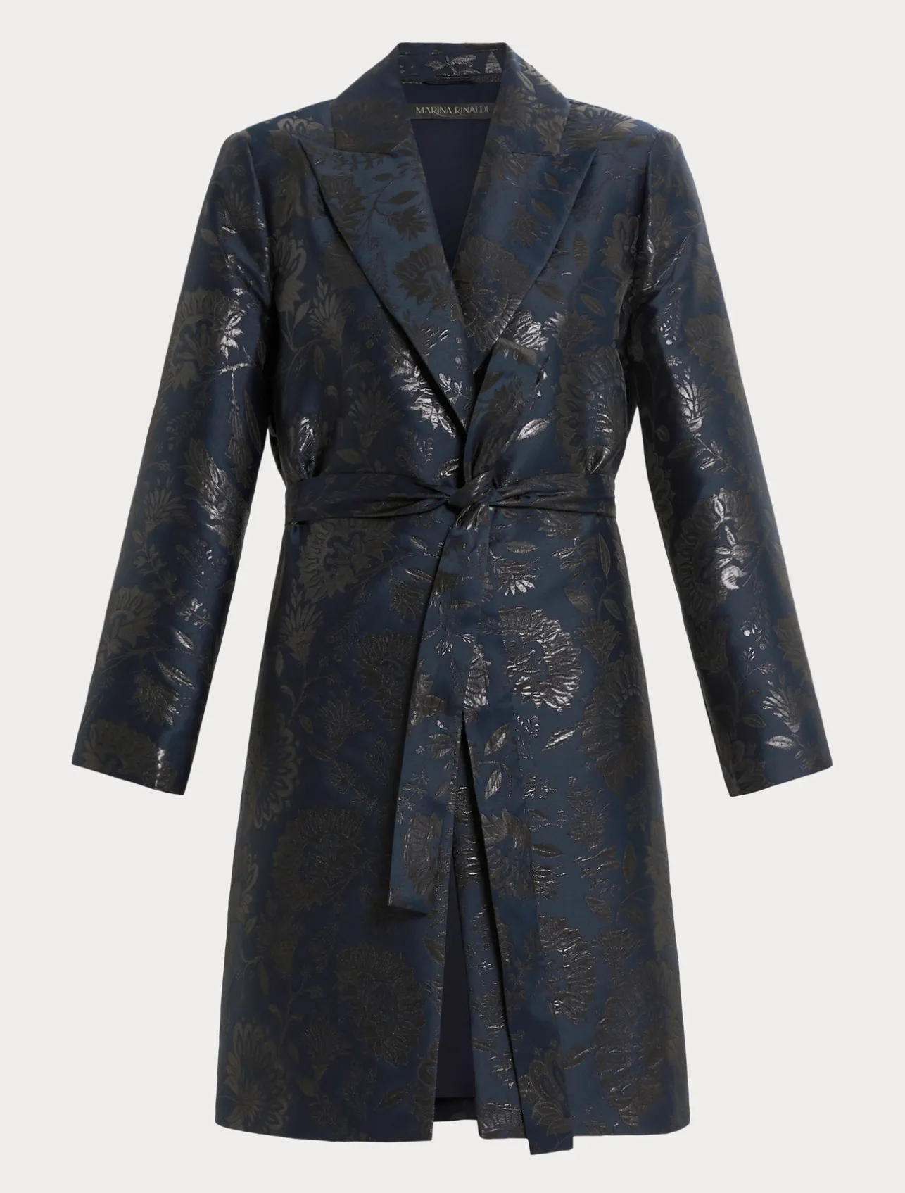 Outlet Marina Rinaldi Jacquard duster coat MIDNIGHTBLUE