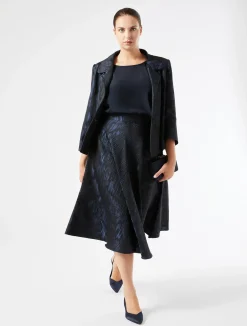 Hot Marina Rinaldi Jacquard fabric skirt ULTRAMARINE
