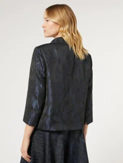 Sale Marina Rinaldi Jacquard jacket ULTRAMARINE