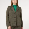 Outlet Marina Rinaldi Jacquard jersey jacket COFFEE