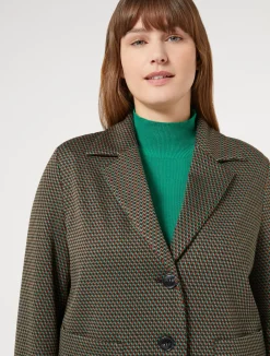 Outlet Marina Rinaldi Jacquard jersey jacket COFFEE