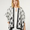 Clearance Marina Rinaldi Jacquard piqué cape MEDIUMGREY