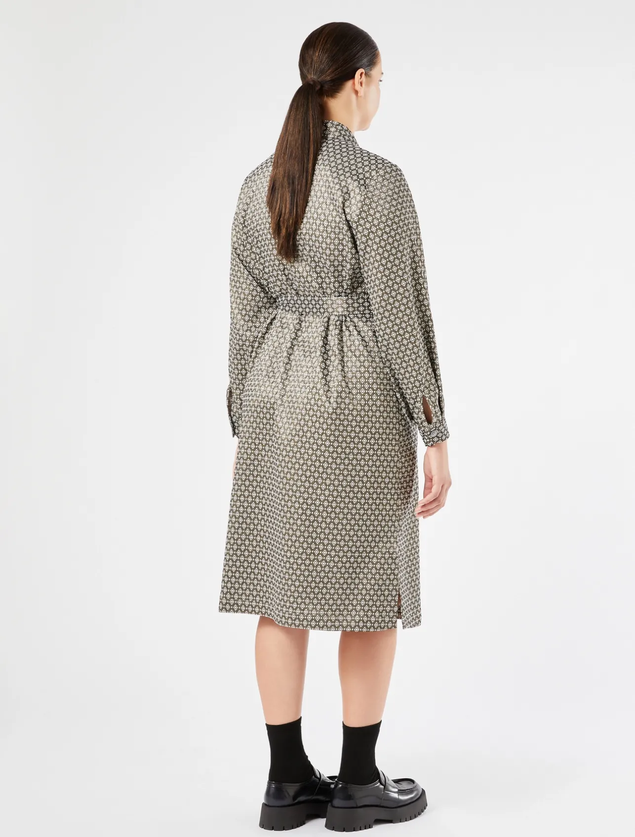 Best Marina Rinaldi Jacquard shirt dress SAND