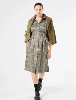 Best Marina Rinaldi Jacquard shirt dress SAND