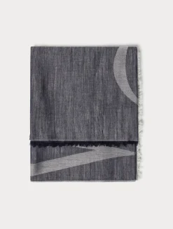 Online Marina Rinaldi Jacquard stole in a cashmere blend ULTRAMARINE
