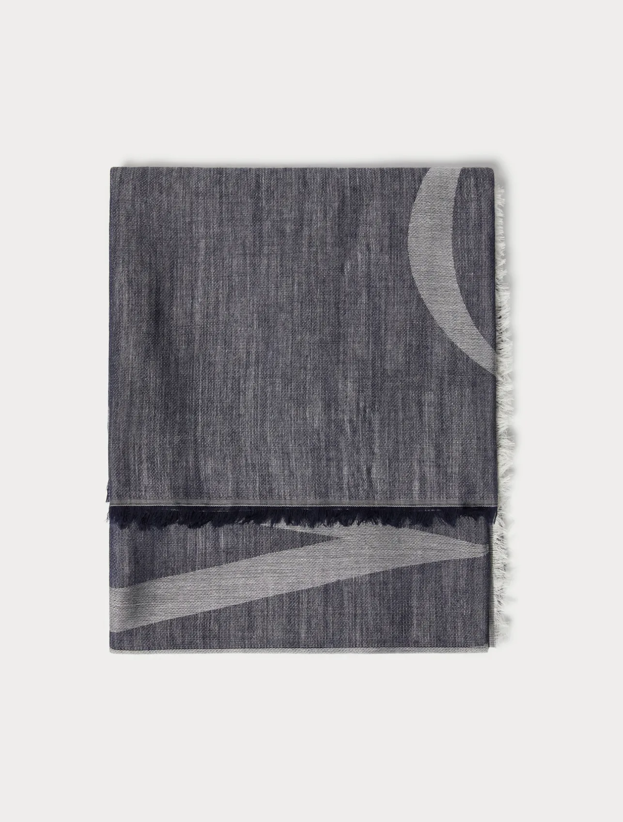 Online Marina Rinaldi Jacquard stole in a cashmere blend ULTRAMARINE
