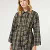 Outlet Marina Rinaldi Jacquard taffeta shirt KAKI