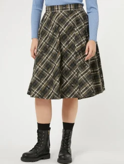 Discount Marina Rinaldi Jacquard taffeta skirt KAKI