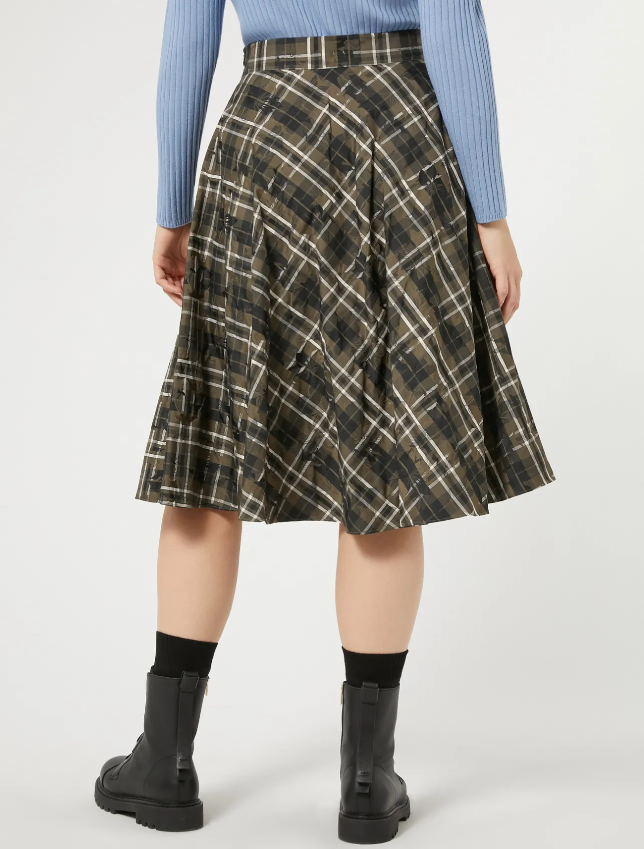 Discount Marina Rinaldi Jacquard taffeta skirt KAKI