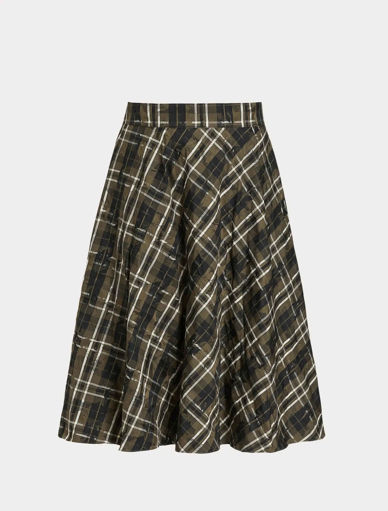 Discount Marina Rinaldi Jacquard taffeta skirt KAKI