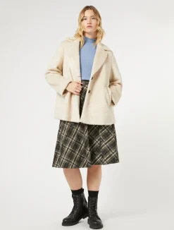 Discount Marina Rinaldi Jacquard taffeta skirt KAKI