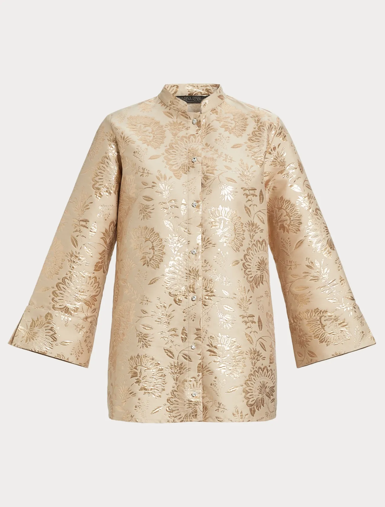 Fashion Marina Rinaldi Jacquard tunic HONEY