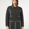 Discount Marina Rinaldi Jacquard viscose cardigan BLACKWHITE