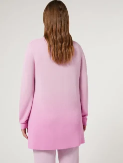 Fashion Marina Rinaldi Jacquard viscose sweater PINK