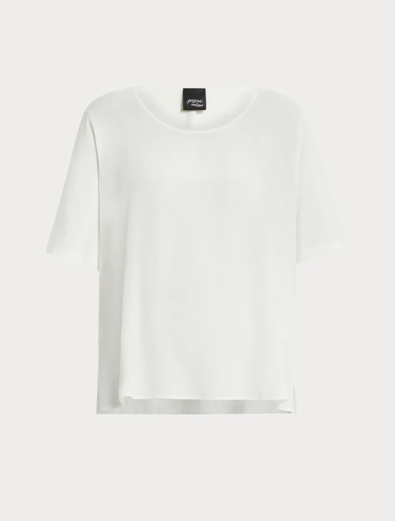 Outlet Marina Rinaldi Jersey, acetate and silk T-shirt WHITE