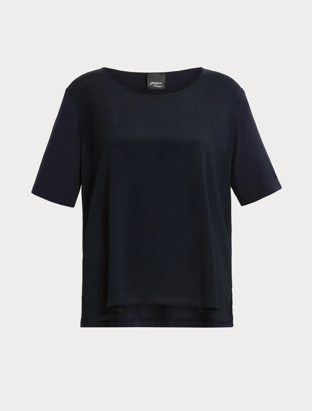 New Marina Rinaldi Jersey, acetate and silk T-shirt ULTRAMARINE