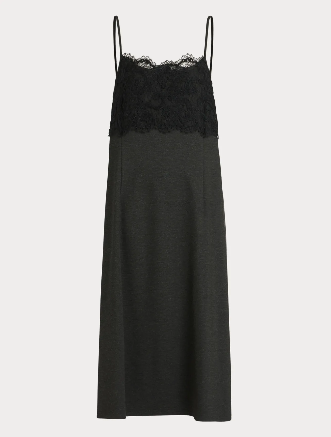 Discount Marina Rinaldi Jersey and lace slip DARKGREY