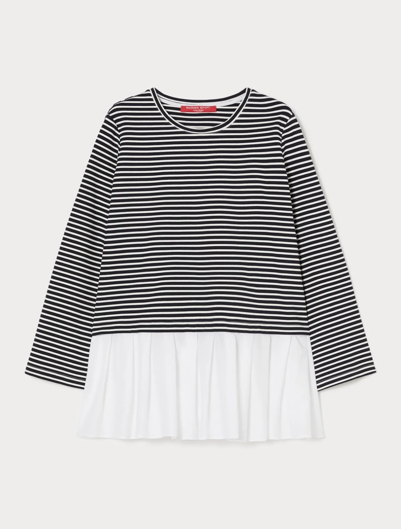 Fashion Marina Rinaldi Jersey and poplin sweatshirt NAVY