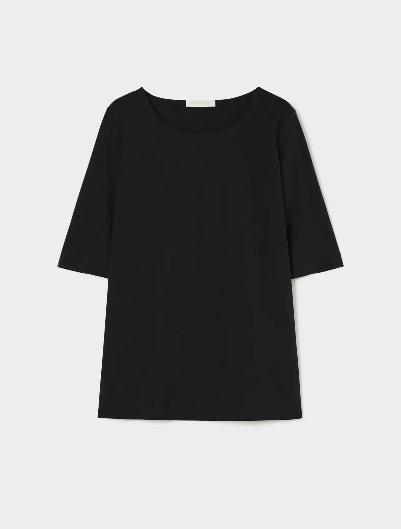 Fashion Marina Rinaldi Jersey and poplin T-shirt BLACK