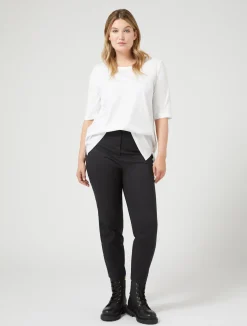 Best Marina Rinaldi Jersey and poplin T-shirt OPTICALWHITE