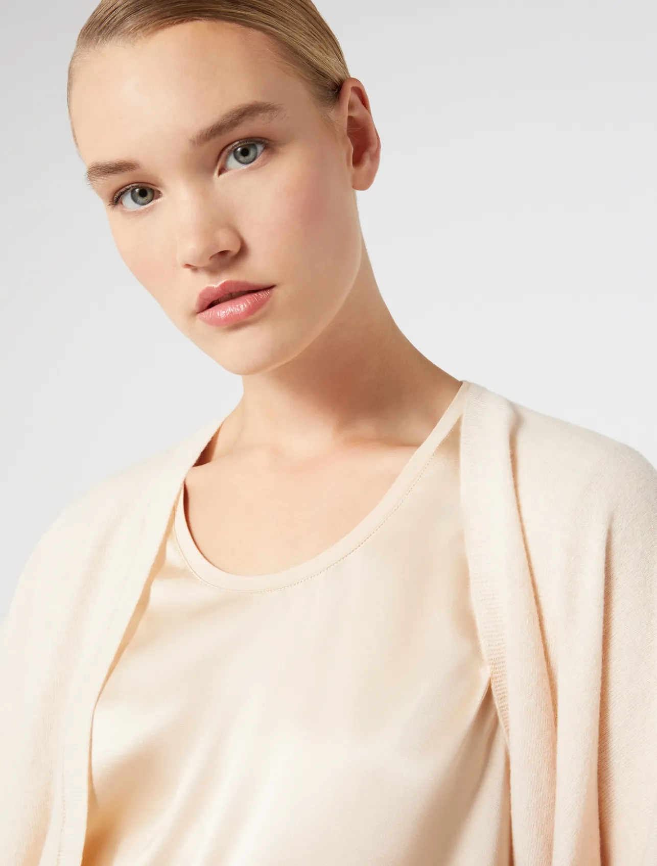 Best Marina Rinaldi Jersey and satin T-shirt PINK