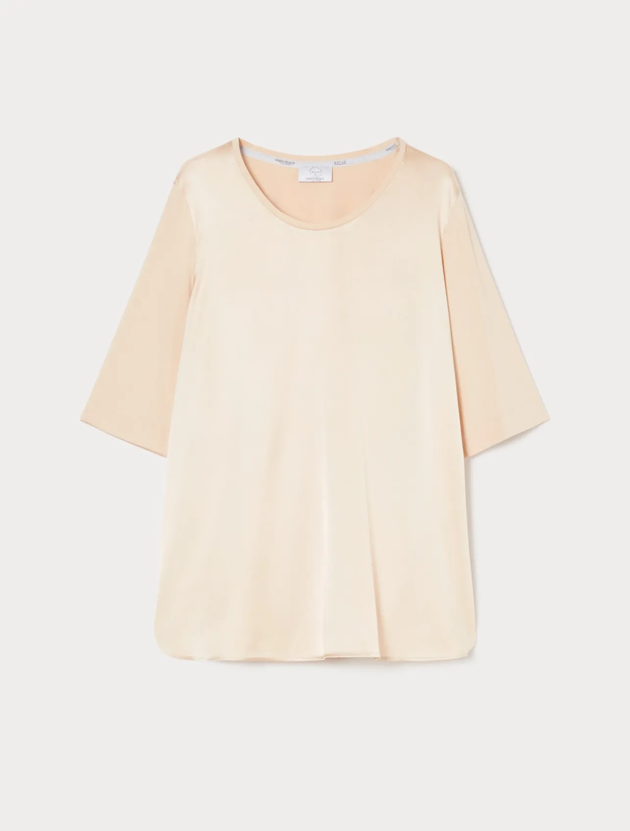 Best Marina Rinaldi Jersey and satin T-shirt PINK