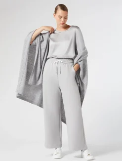 Online Marina Rinaldi Jersey and satin T-shirt LIGHTGREY