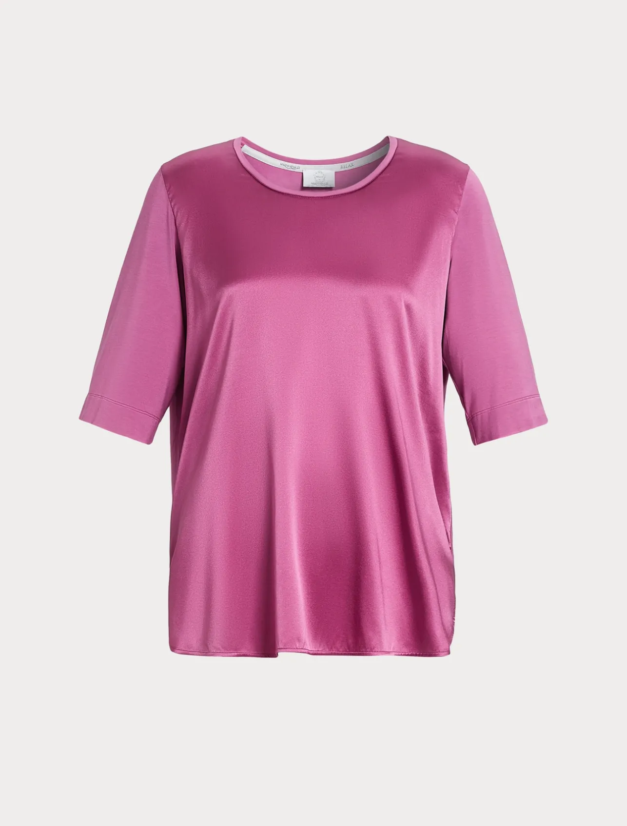 New Marina Rinaldi Jersey and silk T-shirt PINK
