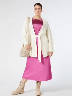 New Marina Rinaldi Jersey and silk T-shirt PINK