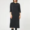 Outlet Marina Rinaldi Jersey calf-length dress BLACK