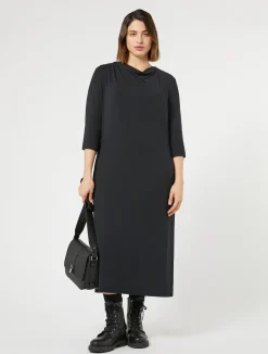 Outlet Marina Rinaldi Jersey calf-length dress BLACK