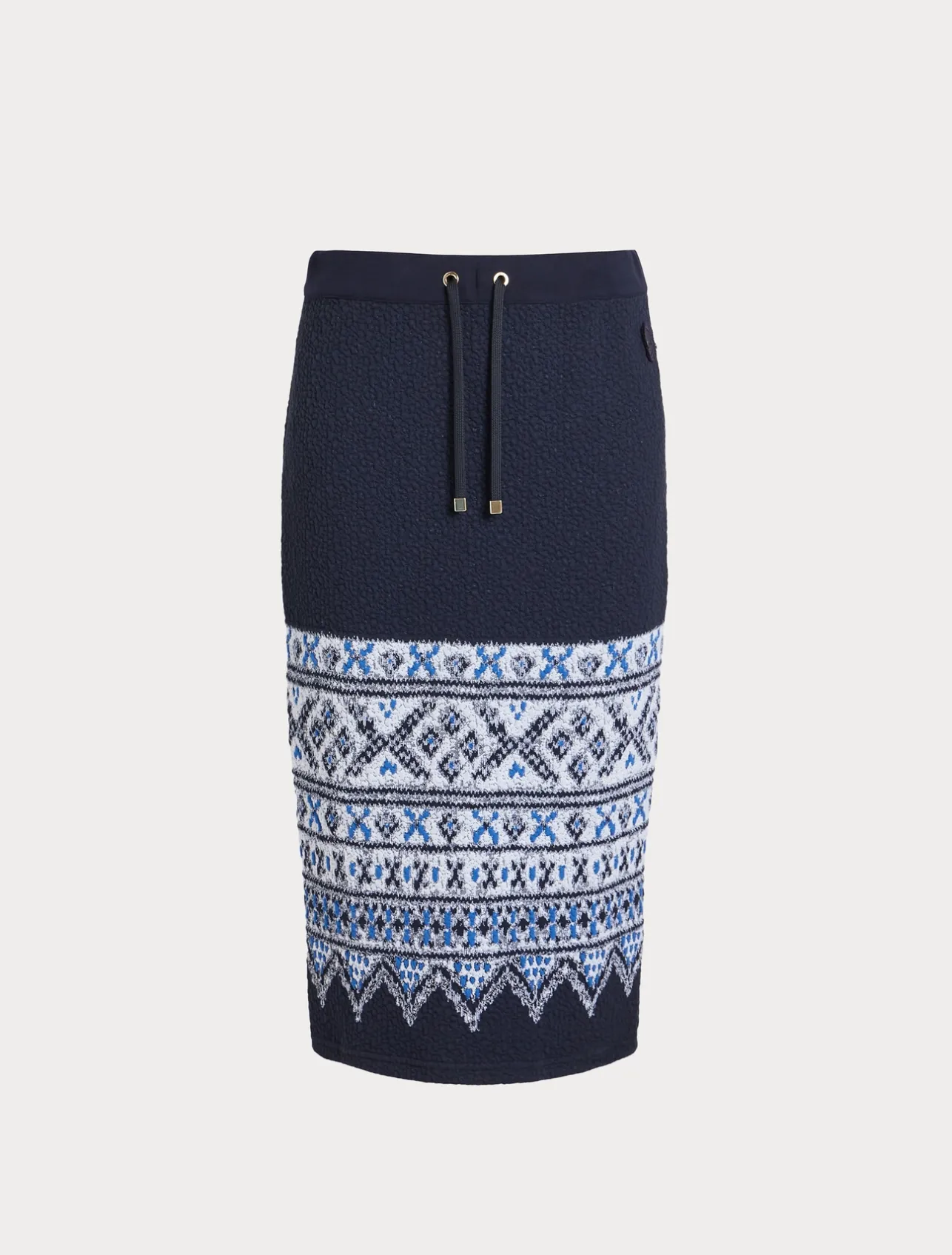 Sale Marina Rinaldi Jersey jacquard skirt MIDNIGHTBLUE