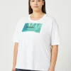 Hot Marina Rinaldi Jersey print T-shirt OPTICALWHITE
