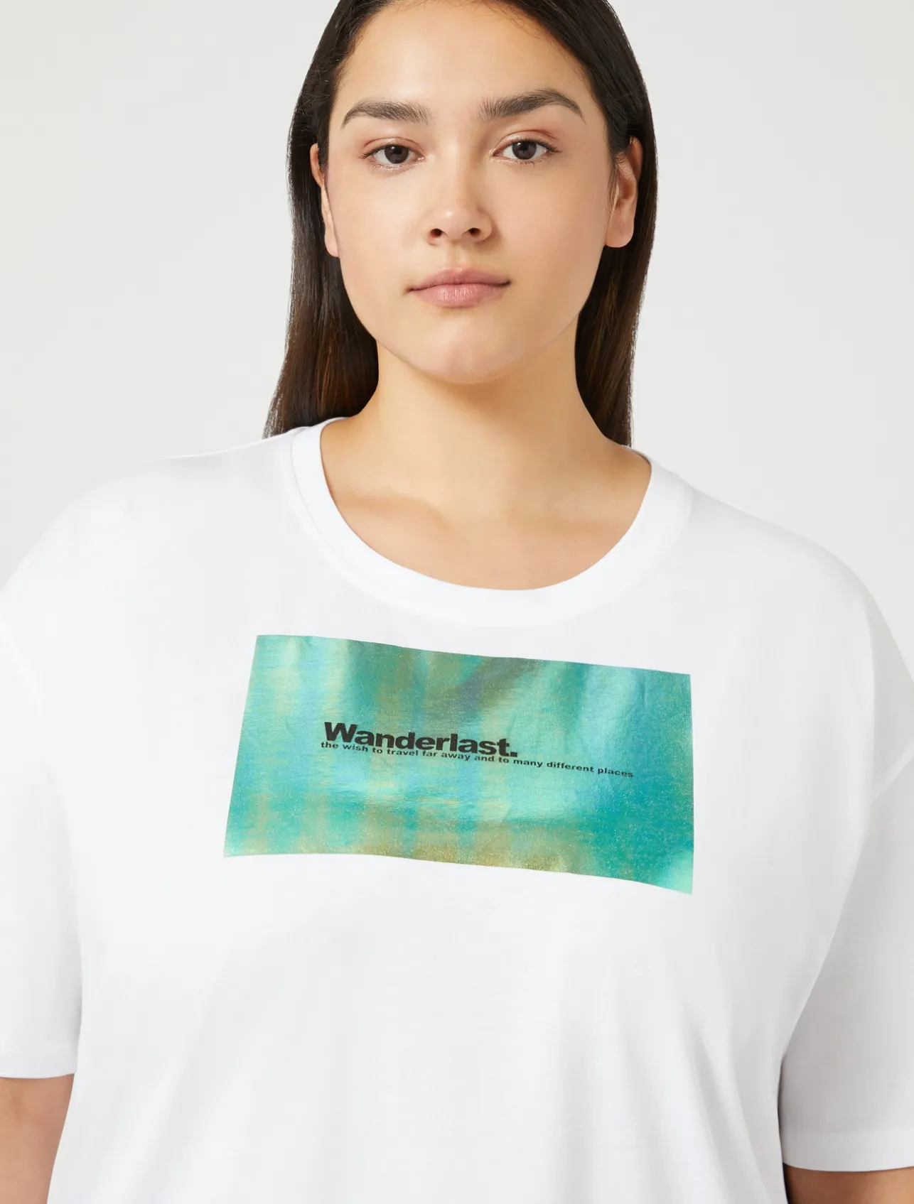 Hot Marina Rinaldi Jersey print T-shirt OPTICALWHITE
