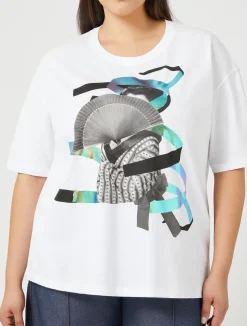 Best Marina Rinaldi Jersey print T-shirt OPTICALWHITE
