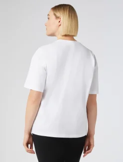 Discount Marina Rinaldi Jersey print T-shirt OPTICALWHITE